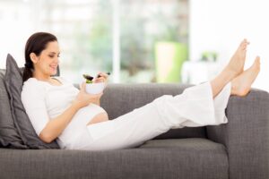 Pregnant Woman On A Sofa – Arlington Heights, IL – Dan Czapek, DMD